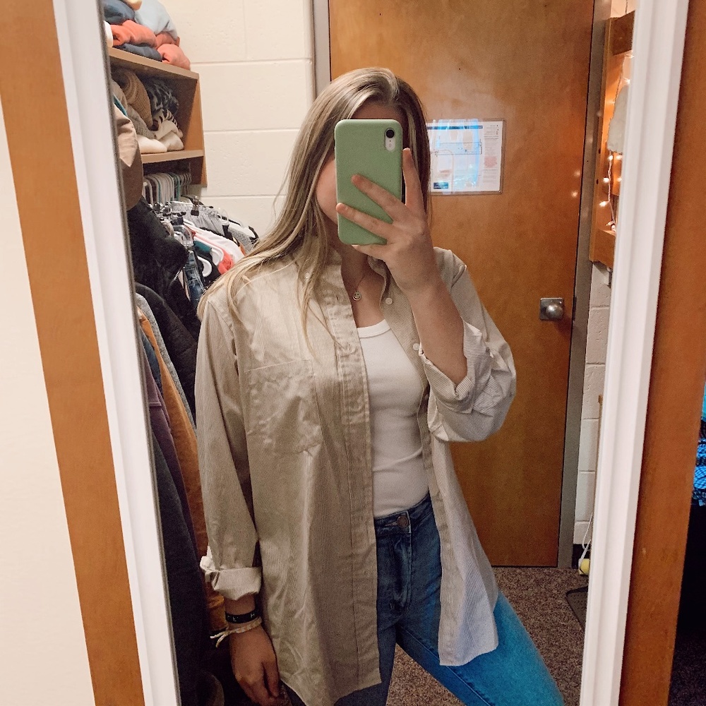 oversized button up